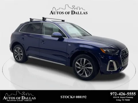 Blue 2022 Audi Q5 45 S line Premium CAM,PANO,HTD STS,BLIND SPOT,19" for sale in Irving, TX