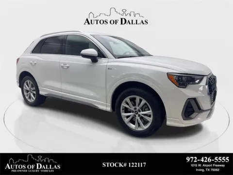 White 2022 Audi Q3 Premium S Line CAM,PANO,HTD STS,BLIND SPOT for sale in Irving, TX