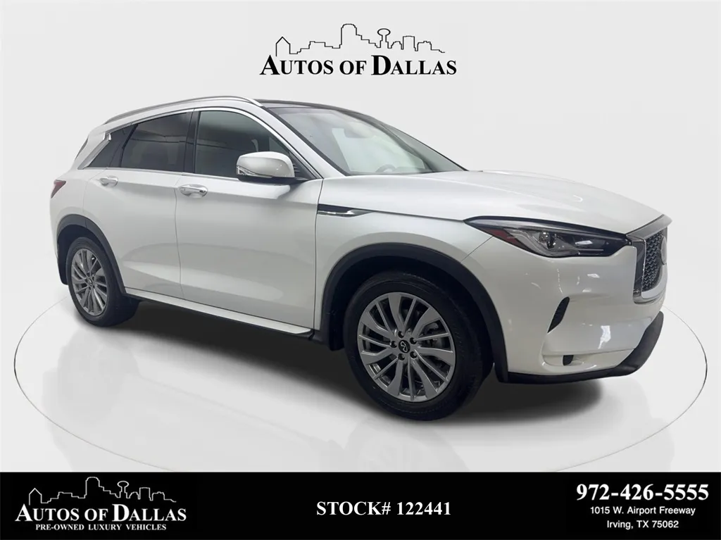 2023 INFINITI QX50 LUXE CAM,PANO,HTD STS,BLIND SPOT,19" WHLS