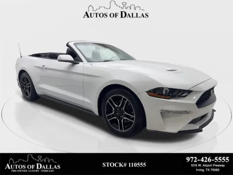White 2023 Ford Mustang EcoBoost Premium Convertible CAM,CLMT STS,18" WLS for sale in Irving, TX