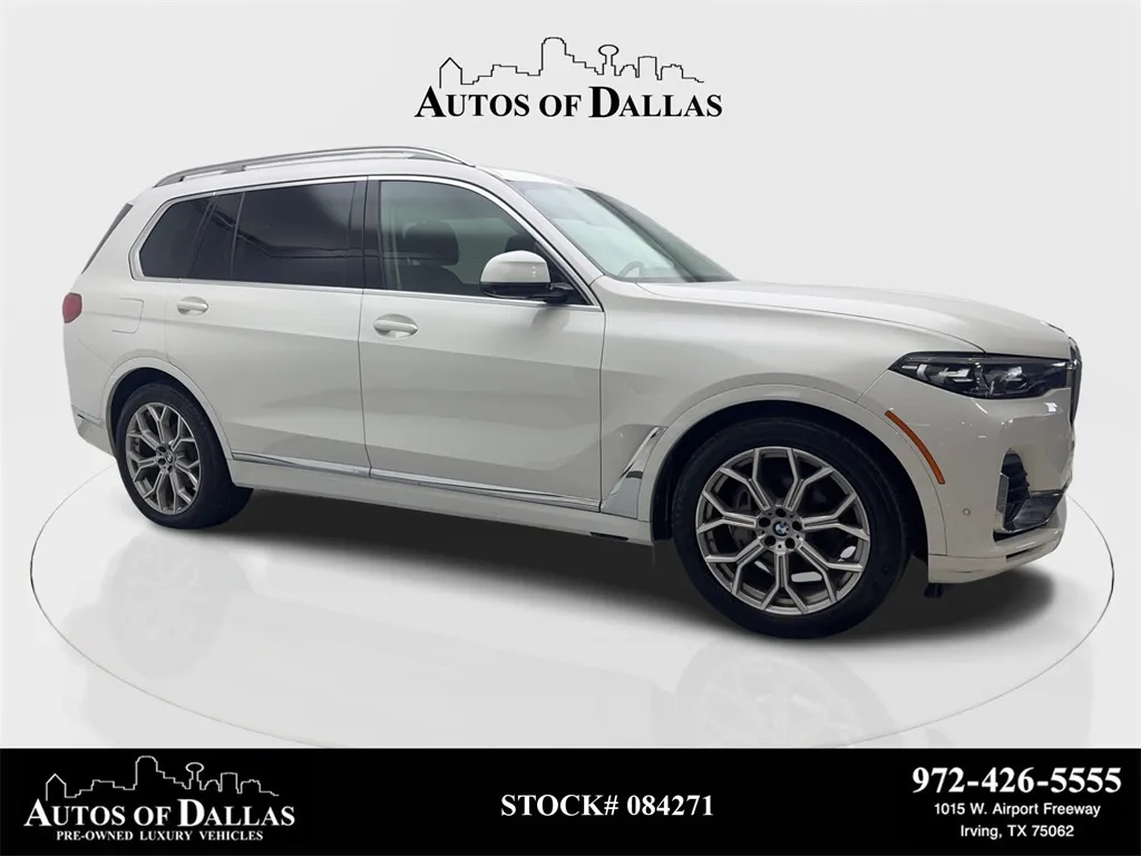 White 2019 BMW X7 xDrive40i NAV,CAM,PANO,HTD STS,BLIND SPOT,3RD ROW for sale in Irving, TX