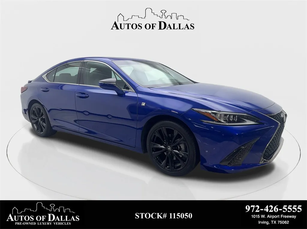 Blue 2022 Lexus ES 350 F Sport CAM,SUNROOF,CLMT STS,BLIND SPOT,19" WL for sale in Irving, TX
