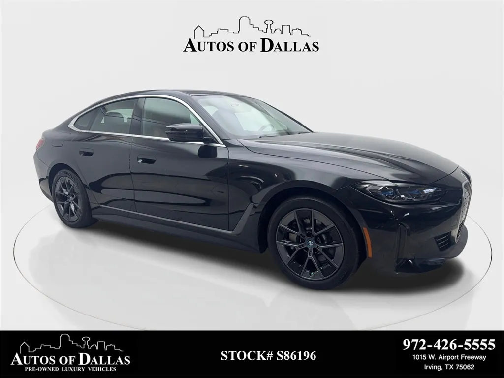Black 2024 BMW i4 eDrive35 NAV,CAM,SUNROOF,HTD STS,HEADS UP for sale in Irving, TX