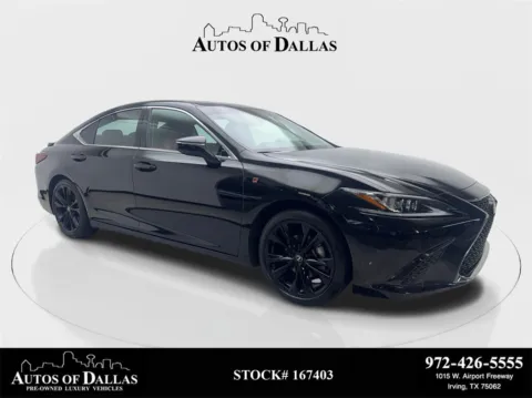 Black 2024 Lexus ES 350 F Sport CAM,SUNROOF,CLMT STS,BLIND SPOT for sale in Irving, TX