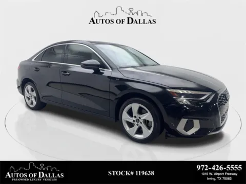 Black 2023 Audi A3 40 Premium Plus CAM,PANO,HTD STS,BLIND SPOT for sale in Irving, TX