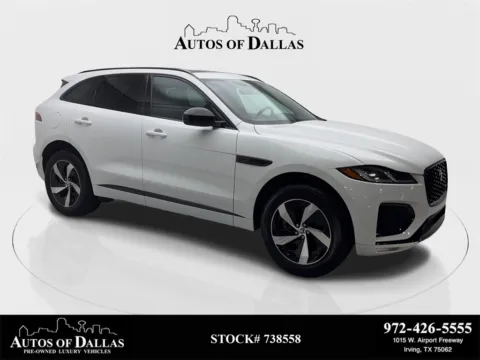 White 2024 Jaguar F-PACE P250 NAV,CAM,PANO,HTD STS,BLIND SPOT,19" WLS for sale in Irving, TX