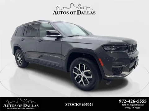 Gray 2024 Jeep Grand Cherokee L Limited NAV,CAM,PANO,HTD STS,BLIND SPOT,18" WLS for sale in Irving, TX