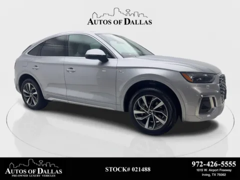 Silver 2022 Audi Q5 Sportback 45 S line Premium CAM,PANO,HTD STS,BLIND SPOT,19" for sale in Irving, TX