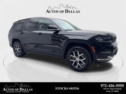 Black 2024 Jeep Grand Cherokee L Limited NAV,CAM,PANO,HTD STS,BLIND SPOT,3RD ROW for sale in Irving, TX