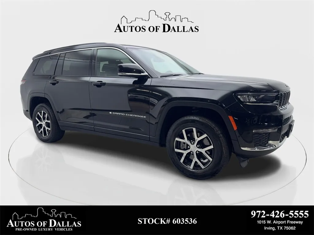 Black 2024 Jeep Grand Cherokee L Limited NAV,CAM,PANO,HTD STS,BLIND SPOT,3RD ROW for sale in Irving, TX