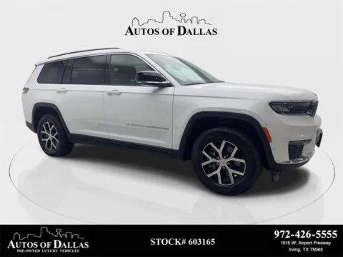 White 2024 Jeep Grand Cherokee L Limited NAV,CAM,PANO,HTD STS,BLIND SPOT,3RD ROW for sale in Irving, TX