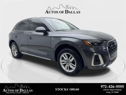 Gray 2022 Audi Q5 45 S line Premium CAM,PANO,HTD STS,BLIND SPOT,18" for sale in Irving, TX