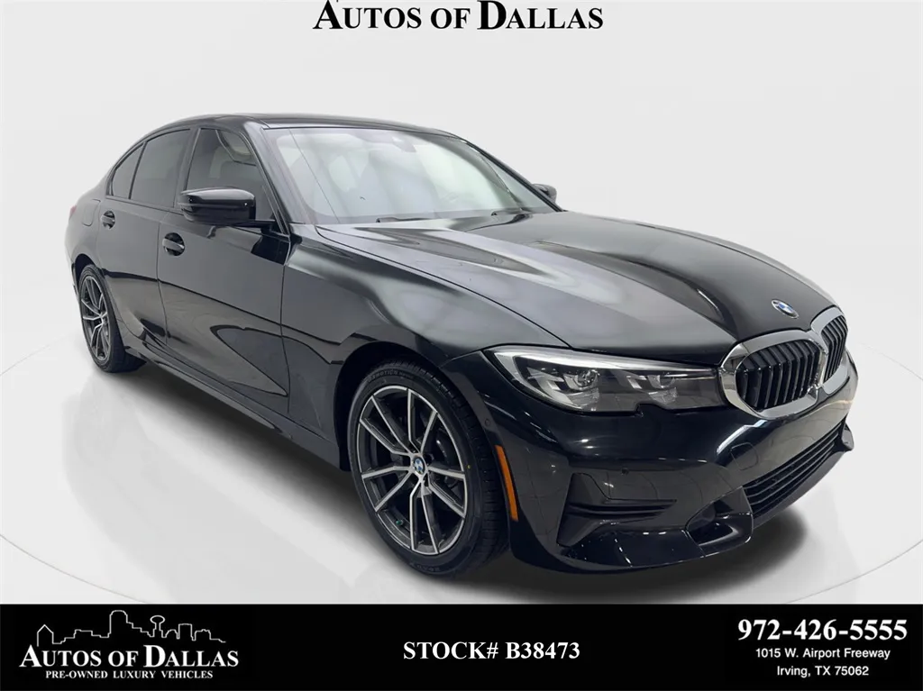 Black 2020 BMW 3 Series 330i SPORT LINE,NAV,CAM,SUNROOF,HTD STS,BLIND SPOT for sale in Irving, TX