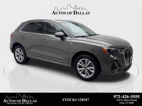 Gray 2022 Audi Q3 Premium S Line CAM,PANO,HTD STS,BLIND SPOT,18" WLS for sale in Irving, TX