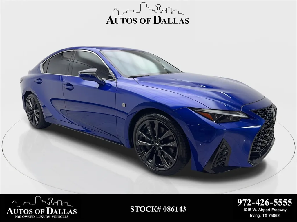 Blue 2025 Lexus IS 350 F SPORT Design CAM,SUNROOF,CLMT STS,BLIND SPOT for sale in Irving, TX