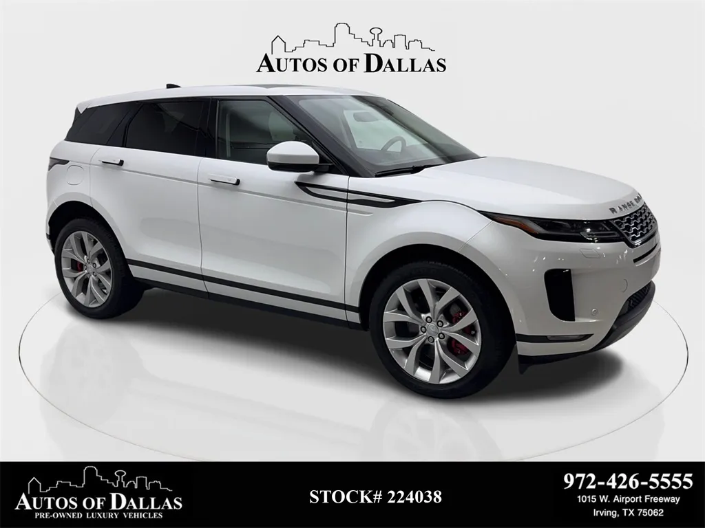 White 2023 Land Rover Range Rover Evoque SE NAV,CAM,PANO,HTD STS,BLIND SPOT,20" WLS for sale in Irving, TX