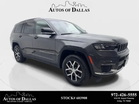 Gray 2024 Jeep Grand Cherokee L Limited NAV,CAM,PANO,HTD STS,BLIND SPOT,3RD ROW for sale in Irving, TX