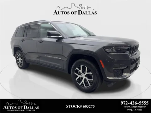 Gray 2024 Jeep Grand Cherokee L Limited NAV,CAM,PANO,HTD STS,BLIND SPOT,3RD ROW for sale in Irving, TX
