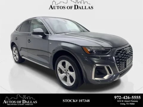 Gray 2022 Audi Q5 Sportback 45 S line Premium Plus NAV,CAM,PANO,BLIND SPOT for sale in Irving, TX
