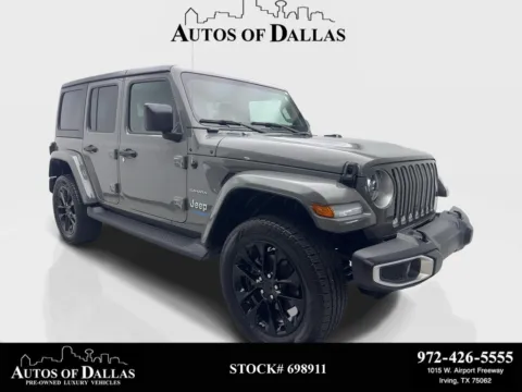 Gray 2021 Jeep Wrangler Unlimited Sahara 4xe for sale in Irving, TX