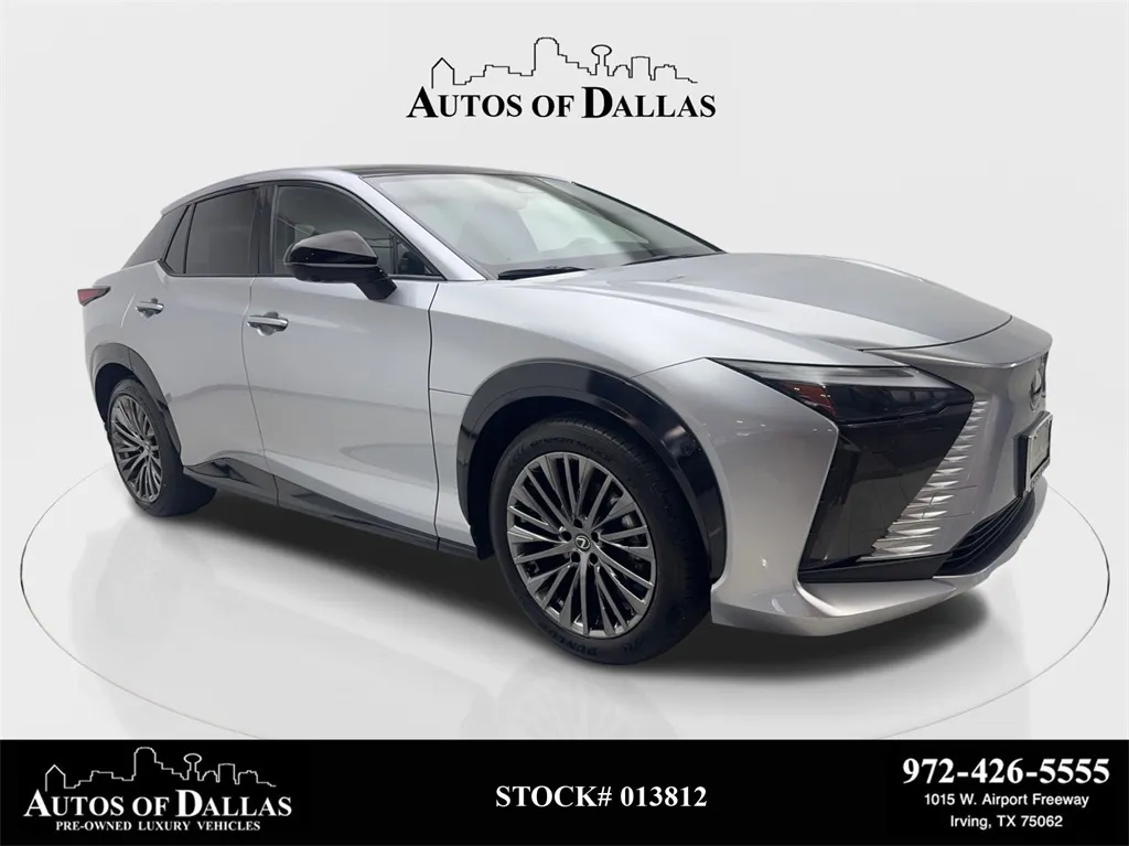 Silver 2023 Lexus RZ 450e Luxury NAV,CAM,PANO,CLMT STS,BLIND SPOT,20" W for sale in Irving, TX