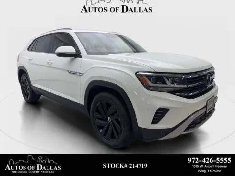 White 2022 Volkswagen Atlas Cross Sport 2.0T SE w/Technology CAM,PANO,HTD STS,BLIND SPOT for sale in Irving, TX