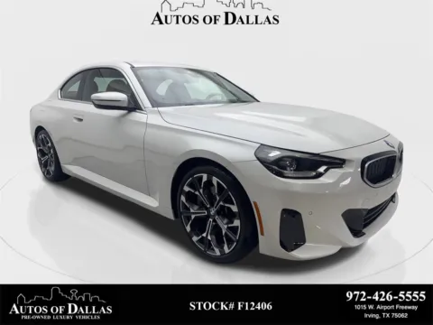 White 2025 BMW 2 Series 230i SPORT LINE,NAV,CAM,SUNROOF,BLIND SPOT,19" WLS for sale in Irving, TX