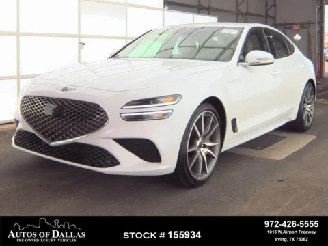 White 2025 Genesis G70 2.5T NAV,CAM,HTD STS,BLIND SPOT,19" WLS for sale in Irving, TX