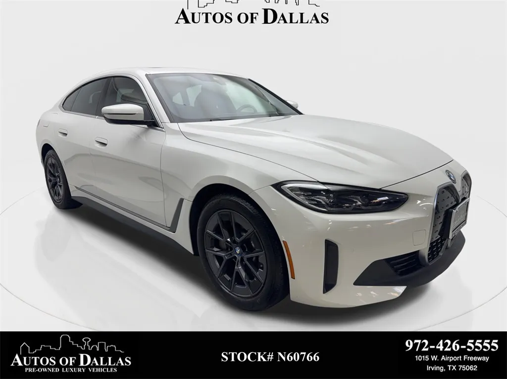 White 2023 BMW i4 eDrive40 NAV,CAM,SUNROOF,HTD STS,BLIND SPOT,18" WL for sale in Irving, TX