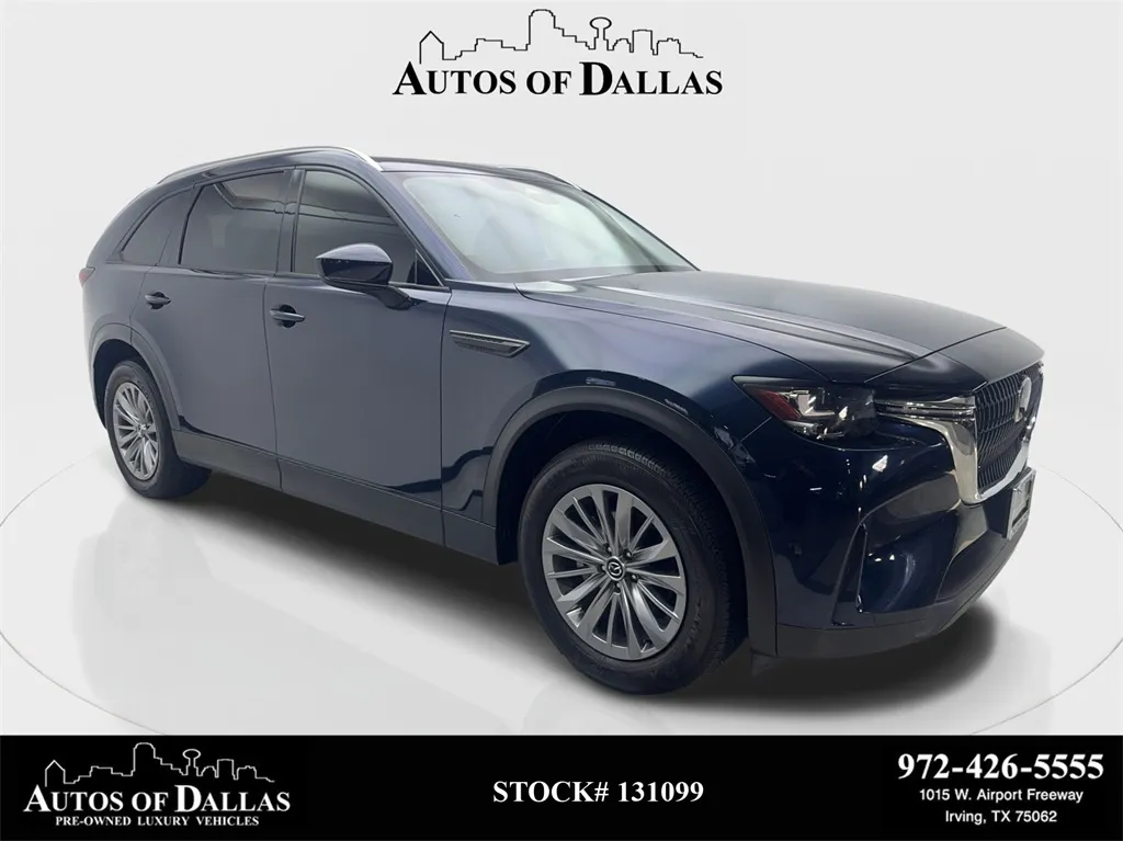 Blue 2024 Mazda CX-90 3.3 Turbo Preferred CAM,SUNROOF,HTD STS,BLIND SPOT for sale in Irving, TX