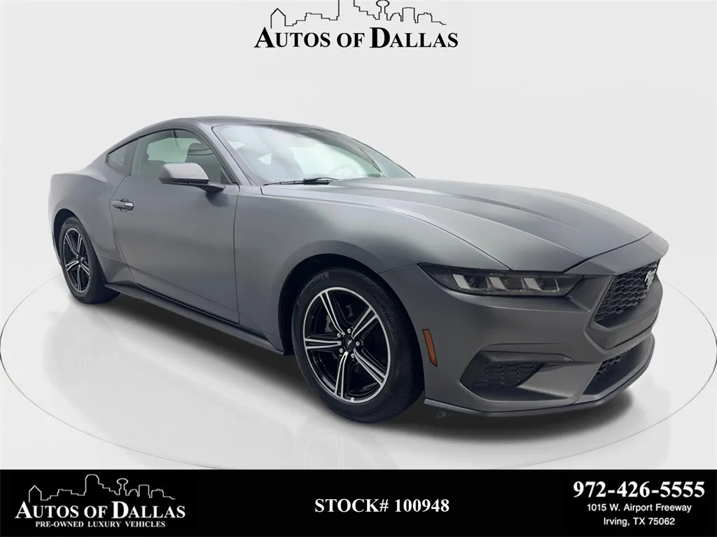 Gray 2025 Ford Mustang EcoBoost CAM,CLMT STS,BLIND SPOT,18" WLS for sale in Irving, TX