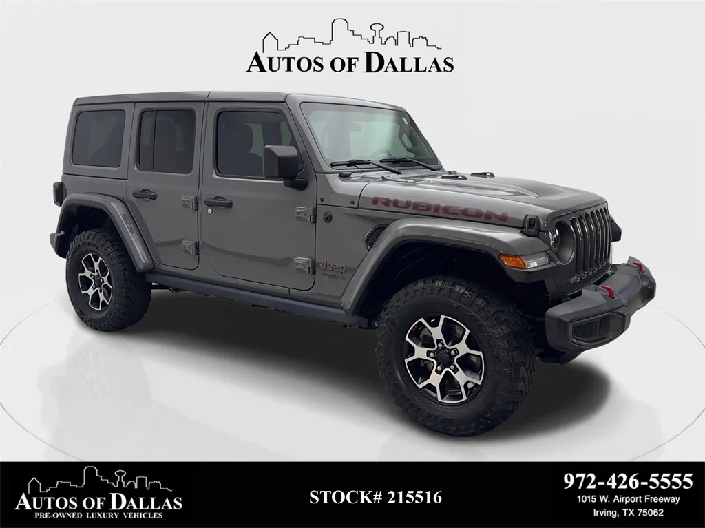 Gray 2020 Jeep Wrangler Unlimited Rubicon for sale in Irving, TX
