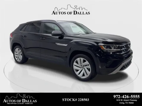 Black 2022 Volkswagen Atlas Cross Sport 3.6L V6 SE w/Technology CAM,PANO,HTD STS,BLIND SPO for sale in Irving, TX