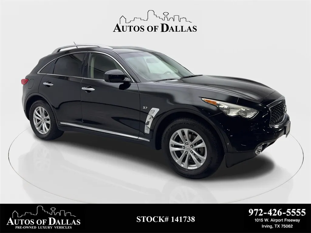 Black 2017 INFINITI QX70 for sale in Irving, TX
