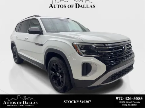 White 2024 Volkswagen Atlas 2.0T Peak Edition SE w/Technology NAV,CAM,PANO,3RD for sale in Irving, TX
