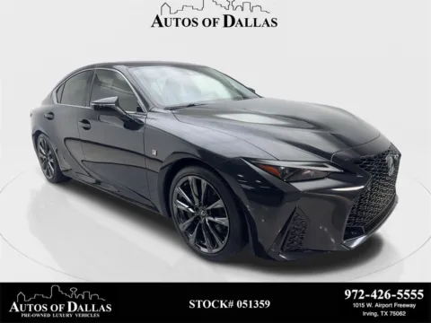 Black 2022 Lexus IS 350 F SPORT CAM,SUNROOF,CLMT STS,BLIND SPOT,19" WL for sale in Irving, TX