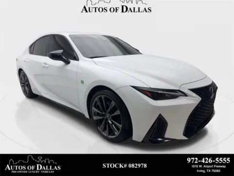 White 2025 Lexus IS 350 F SPORT CAM,SUNROOF,CLMT STS,BLIND SPOT for sale in Irving, TX