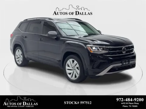 Black 2021 Volkswagen Atlas 3.6L V6 SE w/Technology for sale in Plano, TX