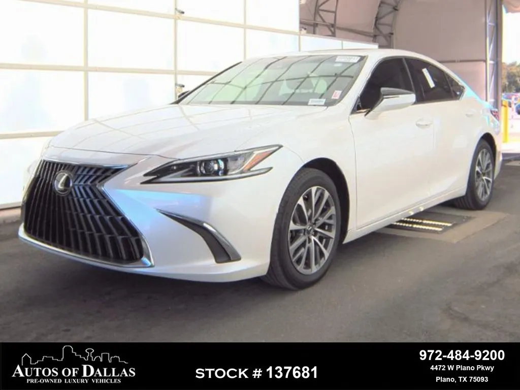 White 2022 Lexus ES 350 CAM,SUNROOF,CLMT STS,BLIND SPOT,17" WLS for sale in Plano, TX