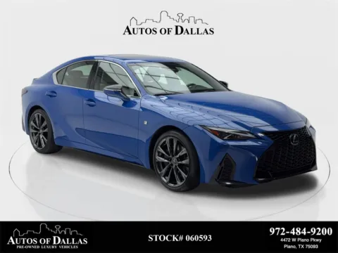 Blue 2023 Lexus IS 350 F SPORT CAM,SUNROOF,CLMT STS,BLIND SPOT,19" WL for sale in Plano, TX