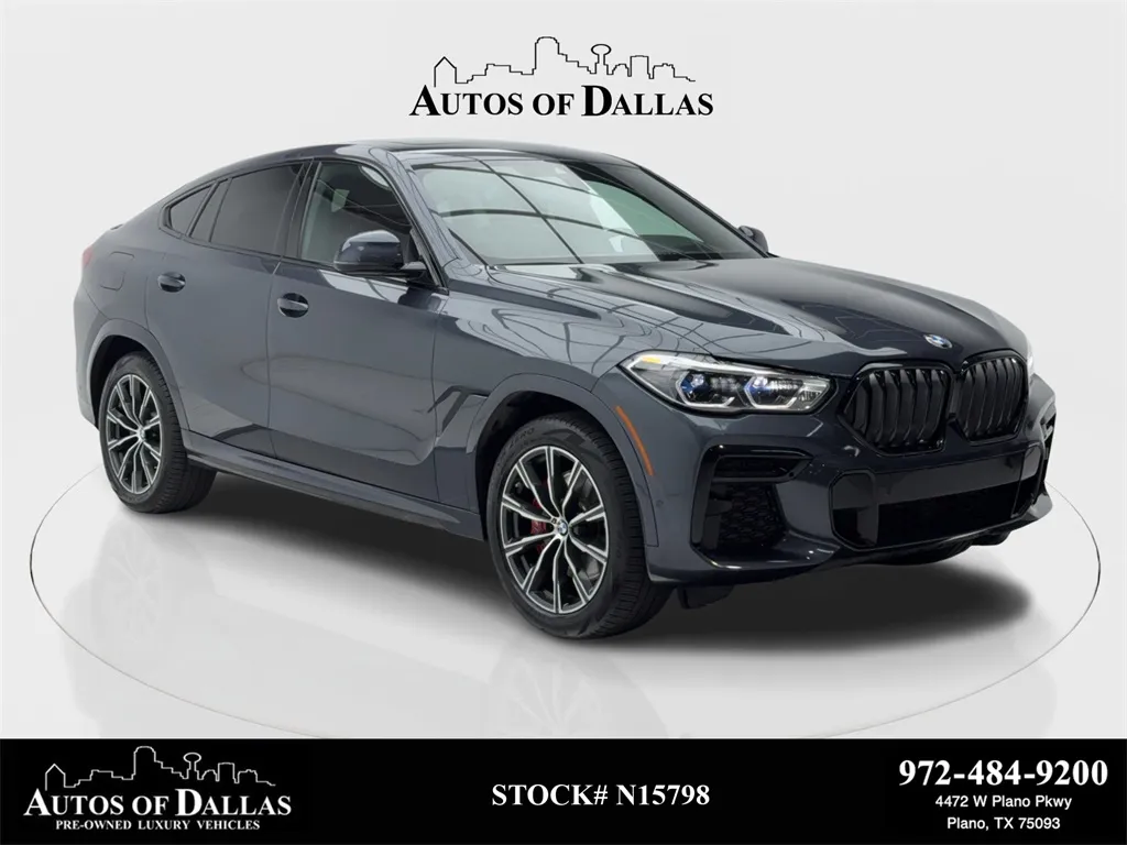 Gray 2022 BMW X6 xDrive40i M SPORT,NAV,CAM,PANO,HEADS UP,20" M WLS for sale in Plano, TX