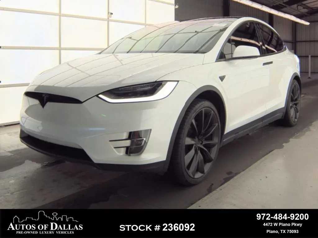 White 2020 Tesla Model X Performance NAV,CAM,PANO,CLMT STS,BLIND SPOT,22" W for sale in Plano, TX