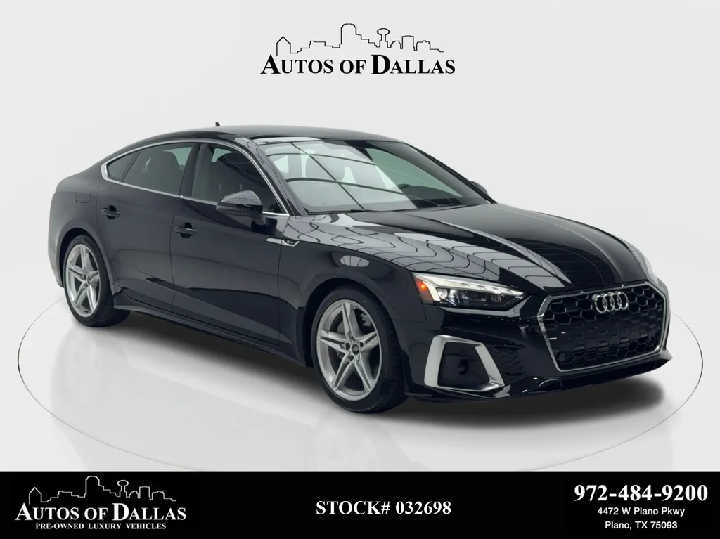 Black 2022 Audi A5 Sportback Premium Plus NAV,CAM,PANO,HTD STS,BLIND SPOT for sale in Plano, TX