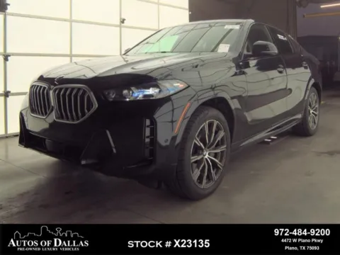 Black 2025 BMW X6 xDrive40i M SPORT,NAV,CAM,PANO,HTD STS,HEADS UP for sale in Plano, TX