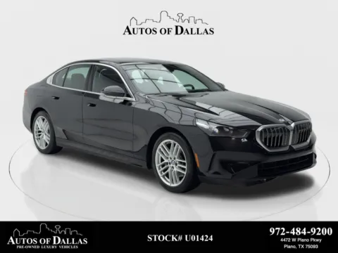 Black 2025 BMW 5 Series 530i SPORT LINE,NAV,CAM,SUNROOF,HTD STS,BLIND SPOT for sale in Plano, TX