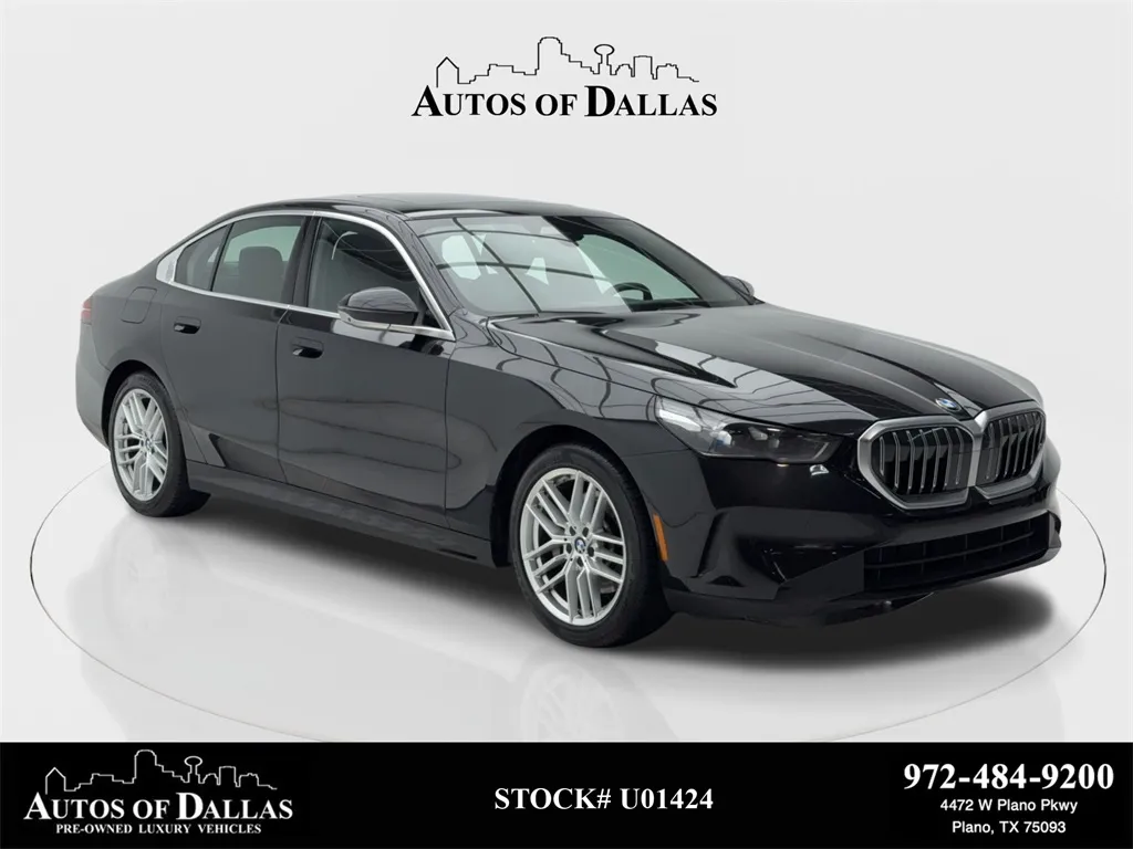 Black 2025 BMW 5 Series 530i SPORT LINE,NAV,CAM,SUNROOF,HTD STS,BLIND SPOT for sale in Plano, TX