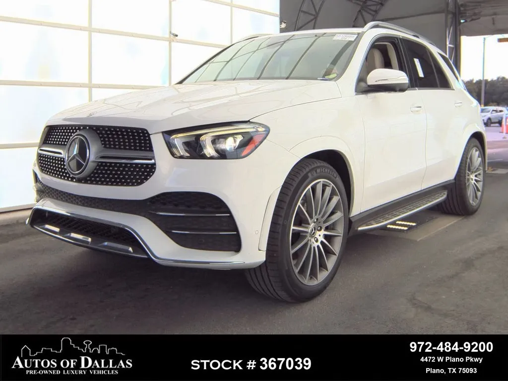 White 2021 Mercedes-Benz GLE 350 AMG SPORT,NAV,CAM,SUNROOF,BLIND SPOT,21" W for sale in Plano, TX