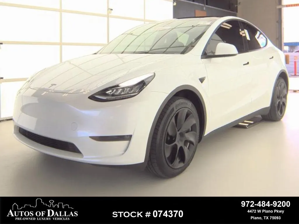 White 2023 Tesla Model Y Long Range NAV,CAM,PANO,HTD STS,BLIND SPOT for sale in Plano, TX