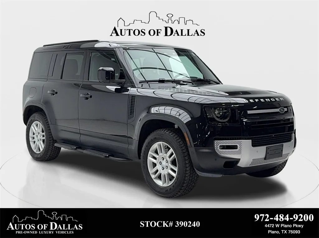 Black 2025 Land Rover Defender 110 S NAV,CAM,PANO,HTD STS,BLIND SPOT,20" WLS for sale in Plano, TX