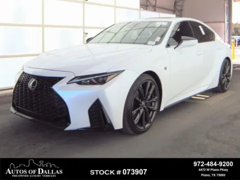White 2024 Lexus IS 350 F SPORT Design CAM,SUNROOF,CLMT STS,BLIND SPOT for sale in Plano, TX